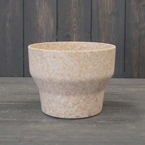 Earthy Oatmeal Chaff Minimalist Pot (15cm) detail page